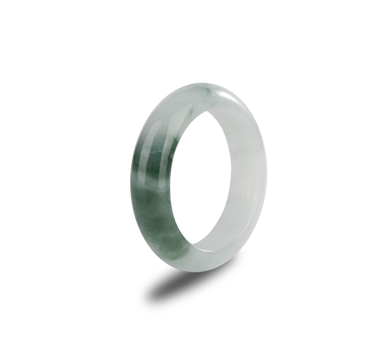 Mixed White & Blue Jadeite Ring