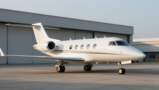 Private jet on the tarmac