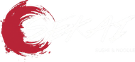 Red brush-stroke ring logo on a white background