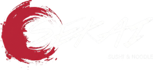 Red brush-stroke ring logo on a white background