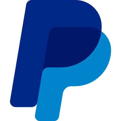 PayPal logo in blue tones