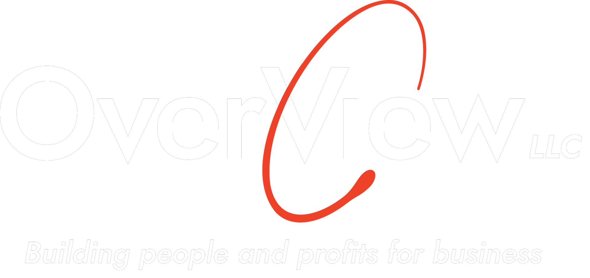 A logo for a company called overview with a red c on a white background.