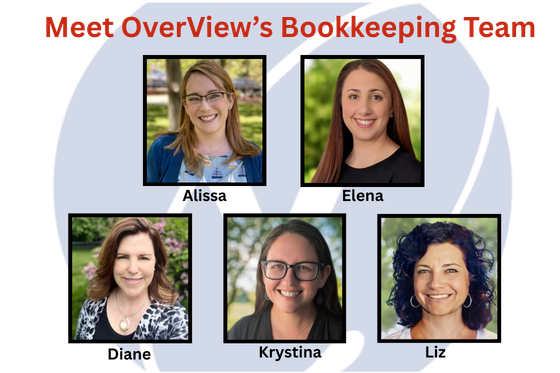 Pictures of smiling faces of OverView Bookkeeping team
