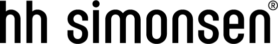 Hh simonsen logo i sort tekst med små bogstaver og et registreret varemærkesymbol