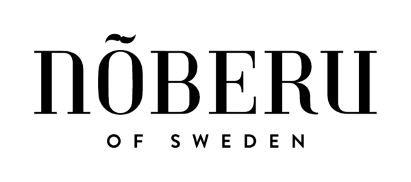 Nõberu of Sweden-logoet med sort serif-tekst på hvid baggrund