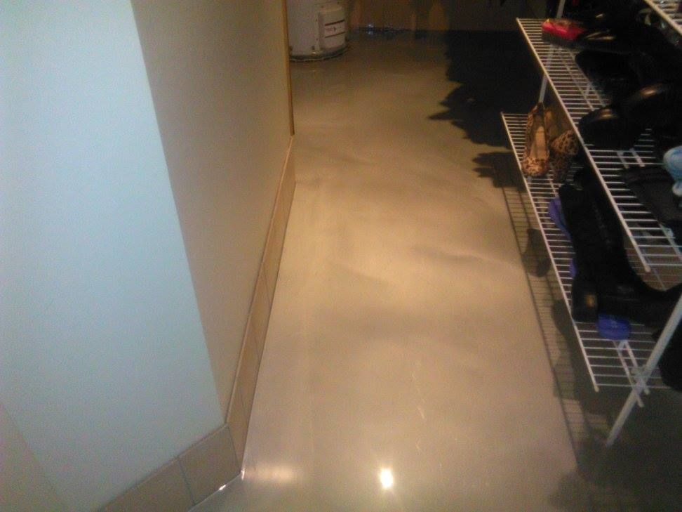 Hallway With a Shelf Full of Shoes on It — Australian Epoxy Floors in Rockhampton, QLD