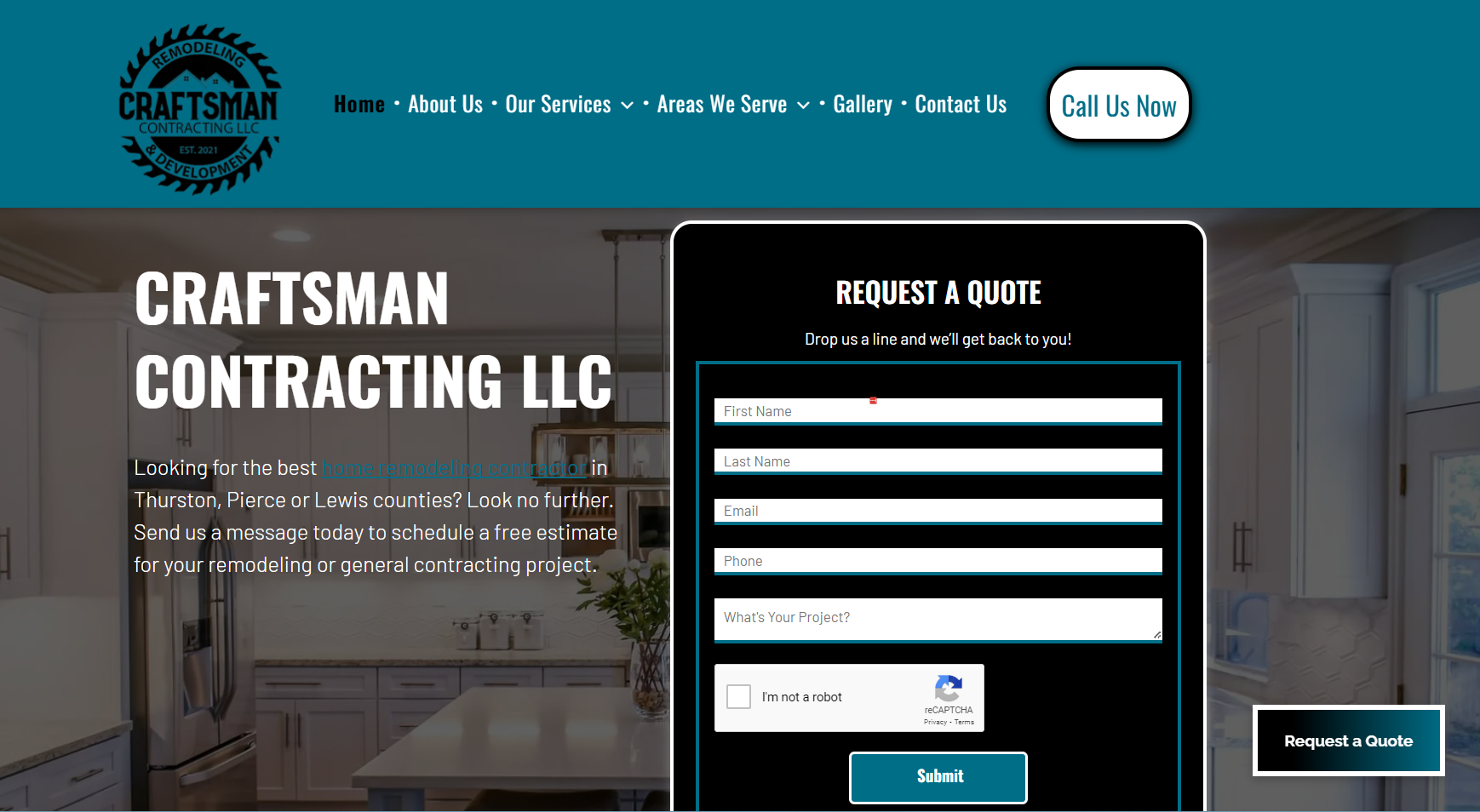 Craftsman contracting is a client we created a website for. 