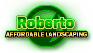 The logo for roberto affordable landscaping