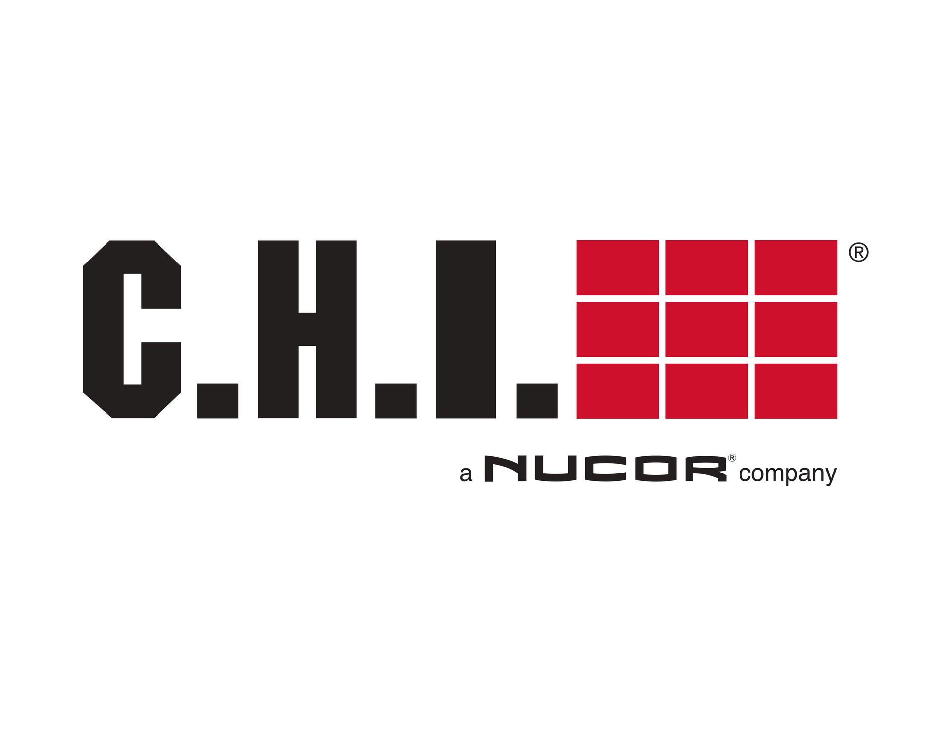 C.H.I. logo with red tiled blocks and “a hbb company” text