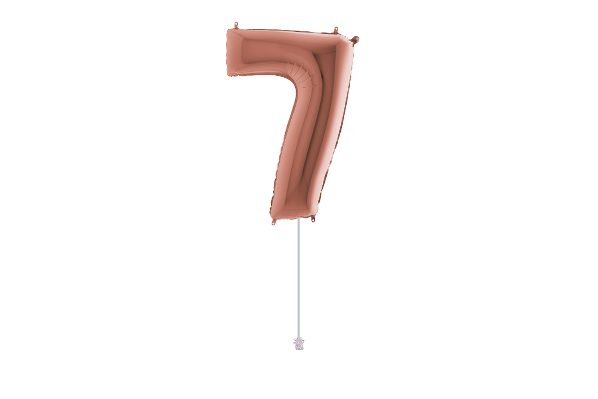 Gemar number 7 shaped foiled Rose gold 40