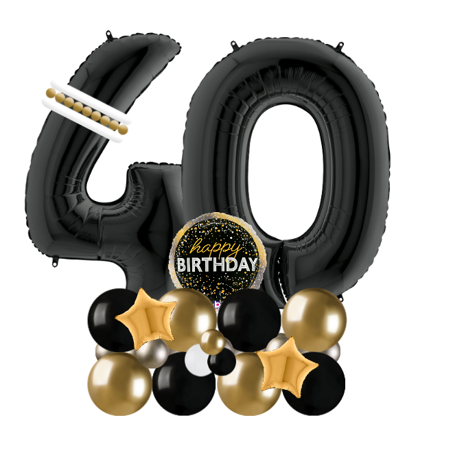 black and gold signature number 40