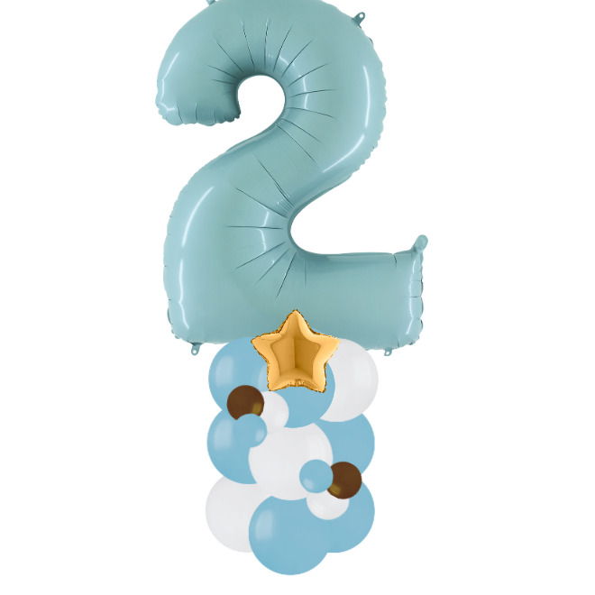 blue and white column number 2