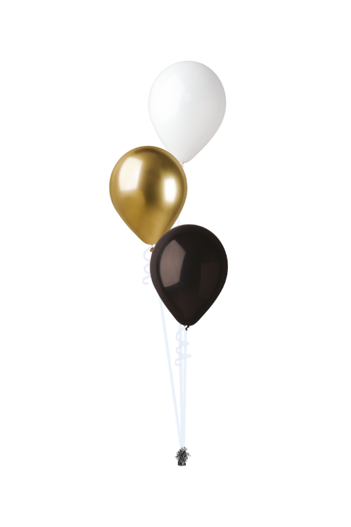 Black and gold select helium