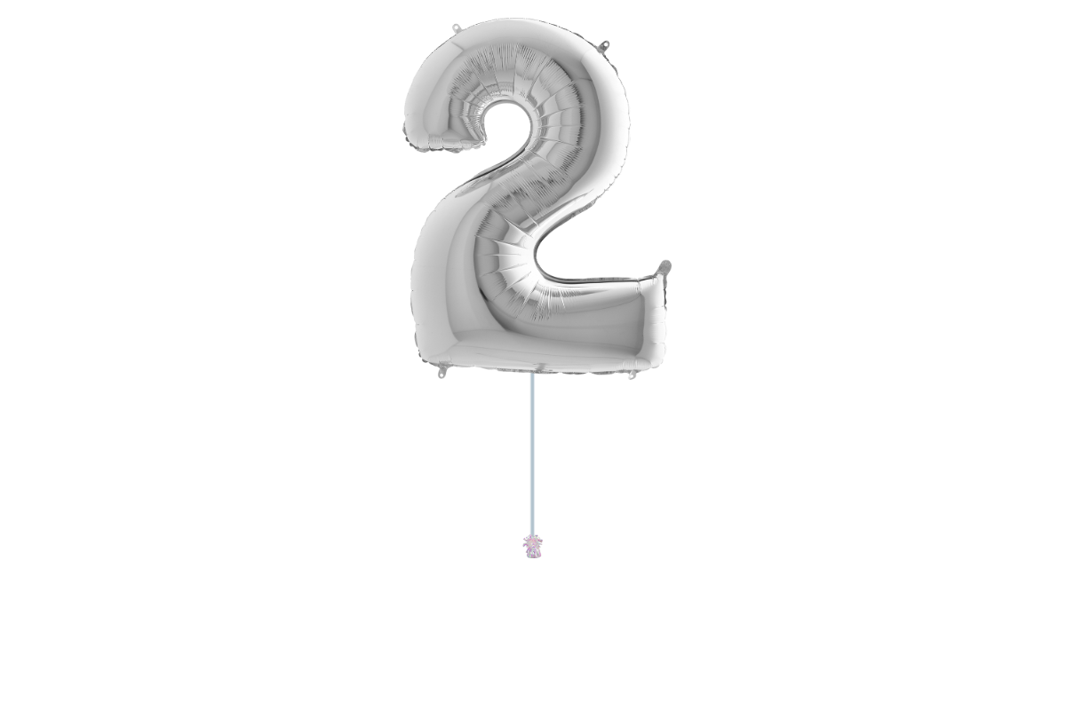 Gemar number 2 shaped Silver foiled 40