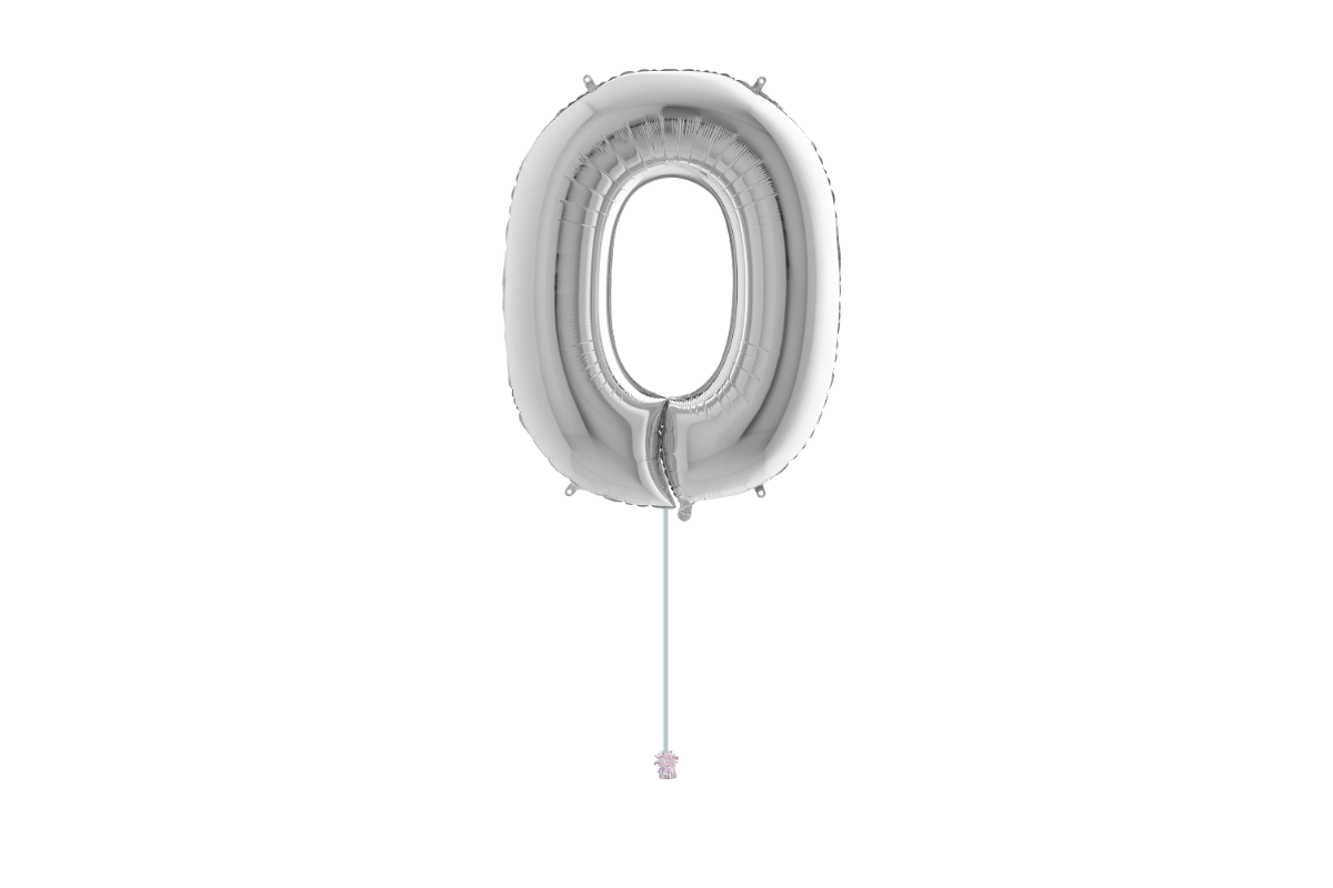 Gemar number 0 shaped Silver foiled 40
