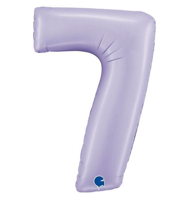 Gemar number 7 shaped foiled lilac 40