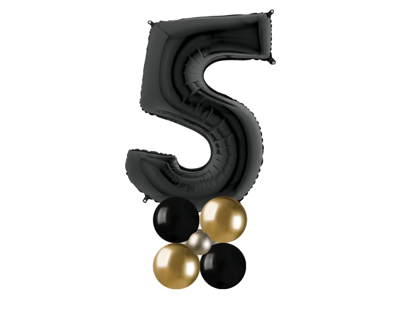 black and gold stack number 5