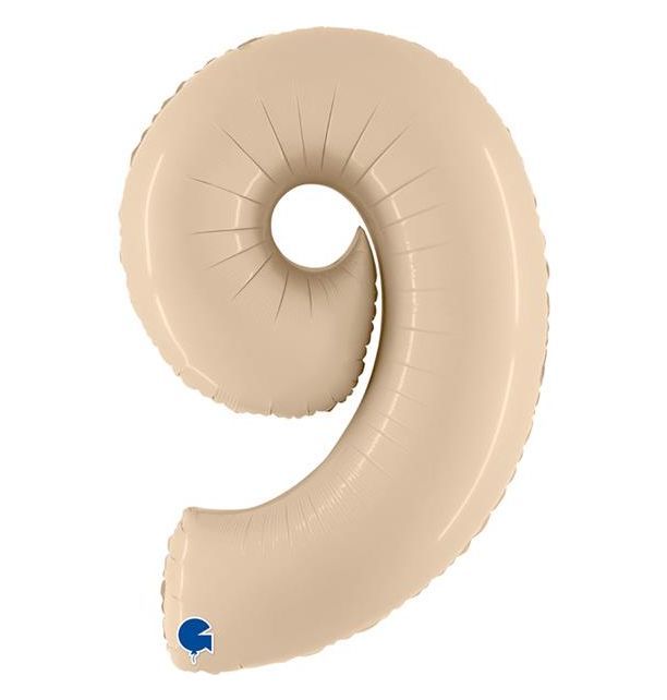 Gemar number 9 shaped foiled Cream 40