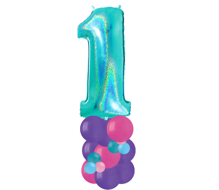 Pink and purple column number 1