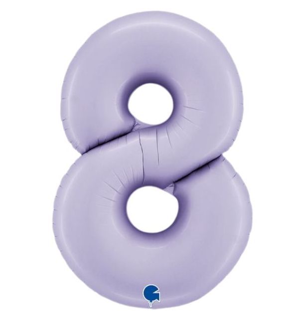 Gemar number 8 shaped foiled lilac 40