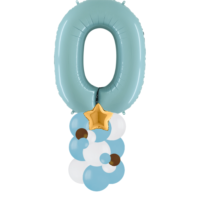 blue and white column number 0