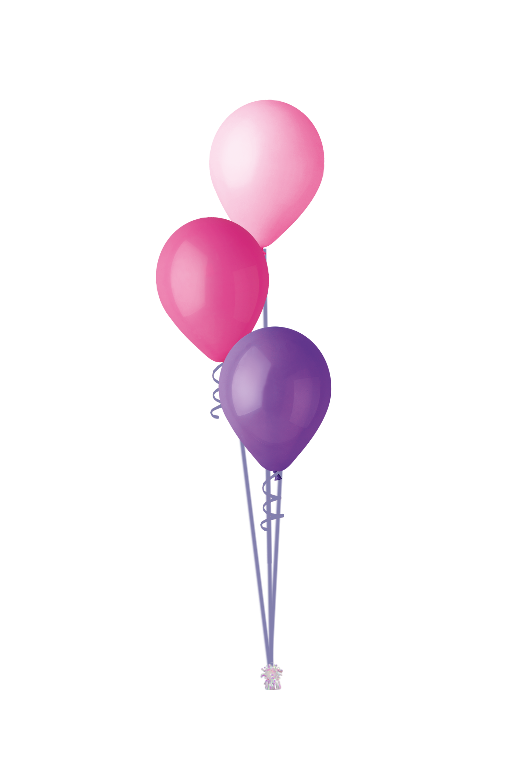 Pink and purple select helium