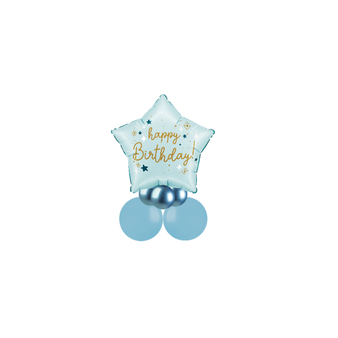blue happy birthday mini