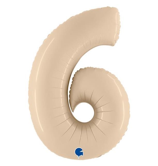 Gemar number 6 shaped foiled Cream 40