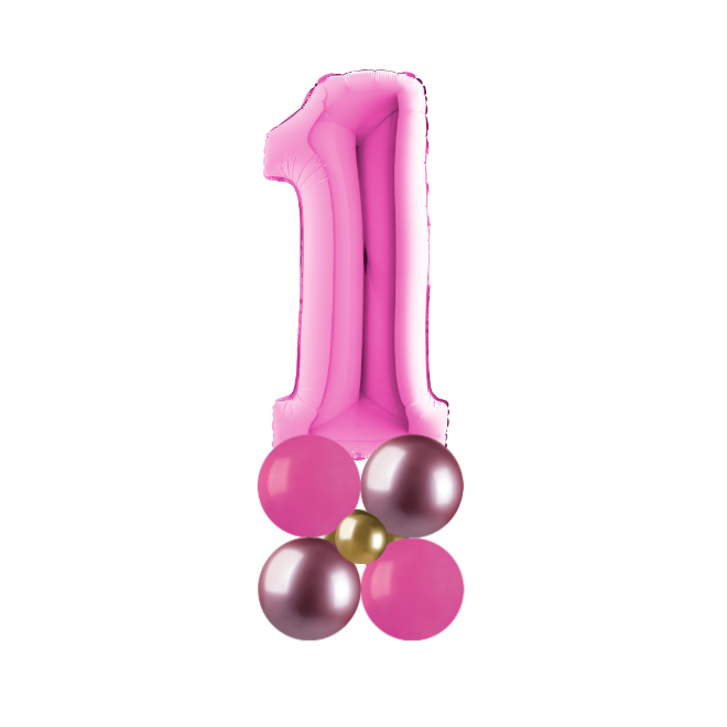 pink and gold stack number 1