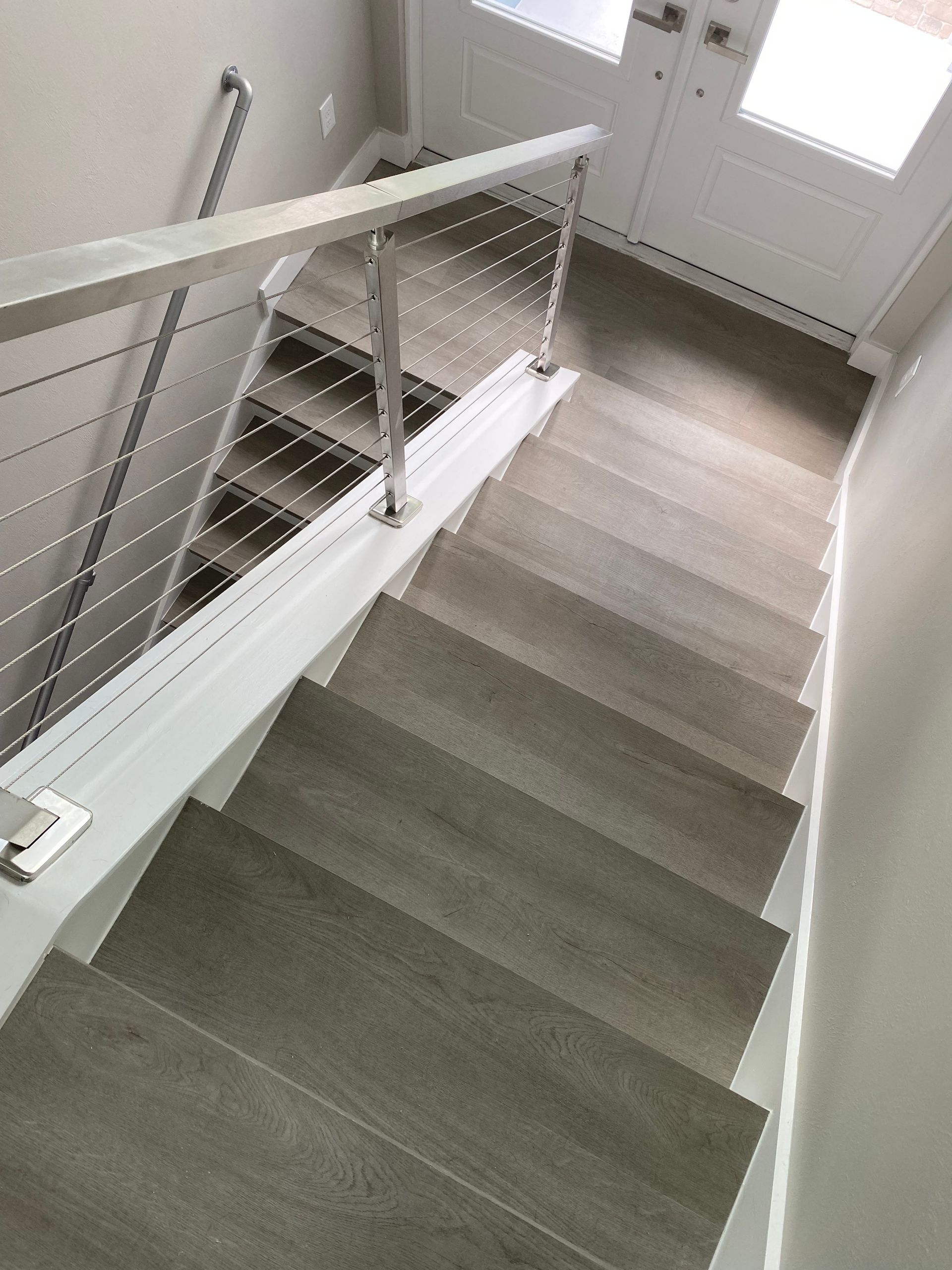 stairs with vinyl flooring