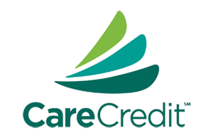A green and white logo for carecredit