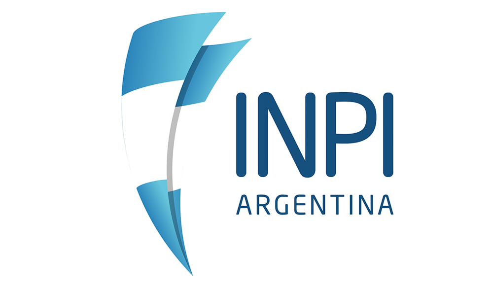 Logotipo del INPI Argentina en azul y gris sobre fondo blanco.