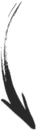 A black and white drawing of an arrow on a white background.