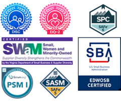 A collage of logos for small women and minority owned businesses