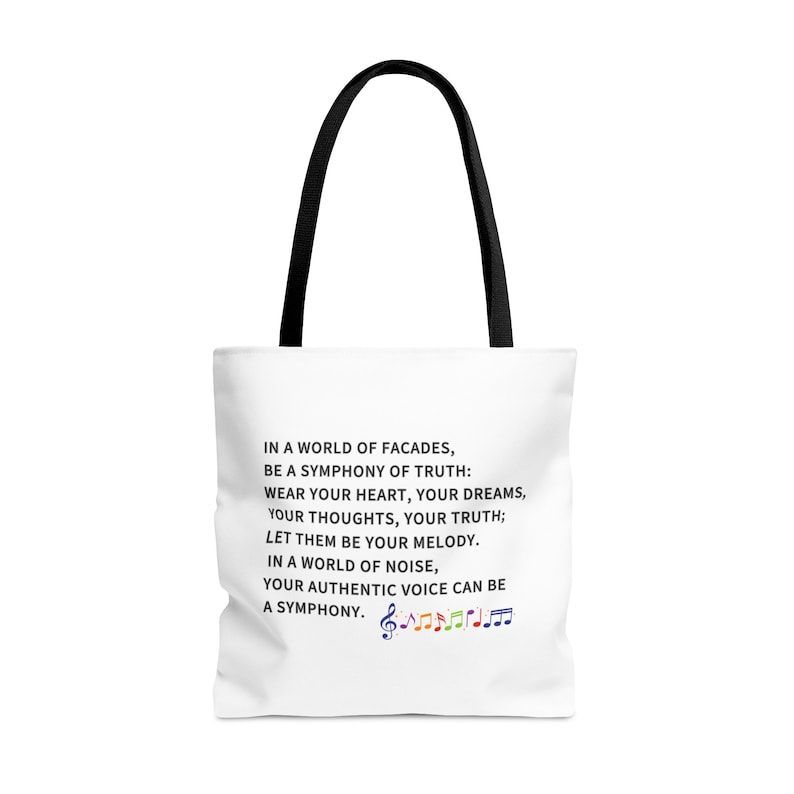 Tote Bag (AOP) - Let Your Authentic Voice Be a Symphony