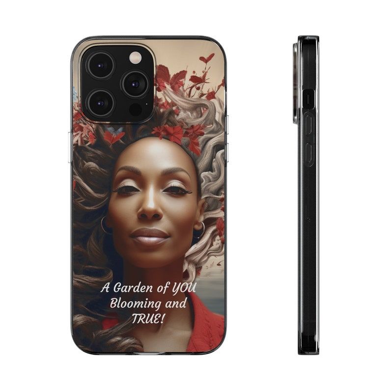 Clear Silicone Phone Cases - Black Queen: A Garden of YOU