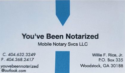 You've Been Notarized Mobile Notary Services LLC