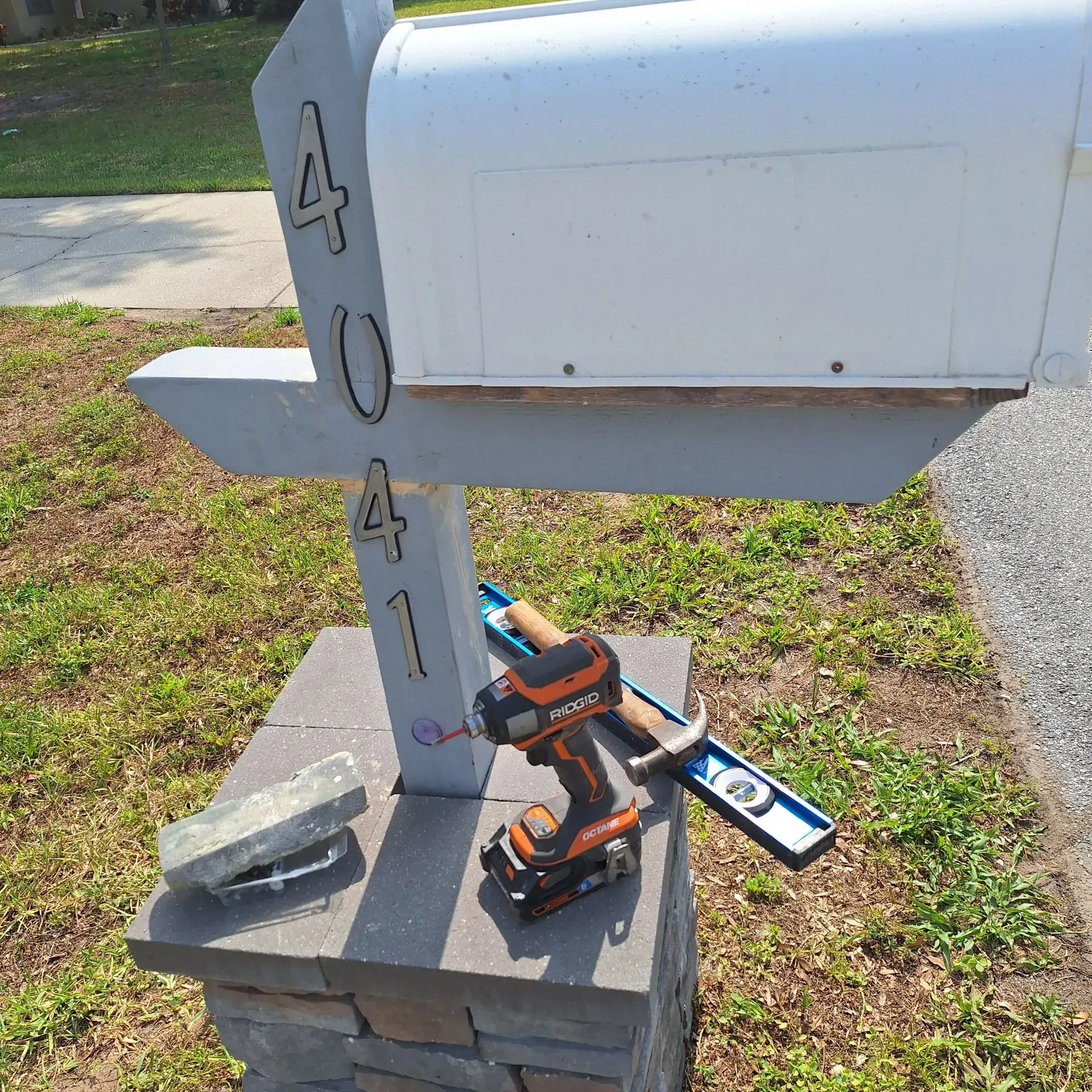 A mailbox installed