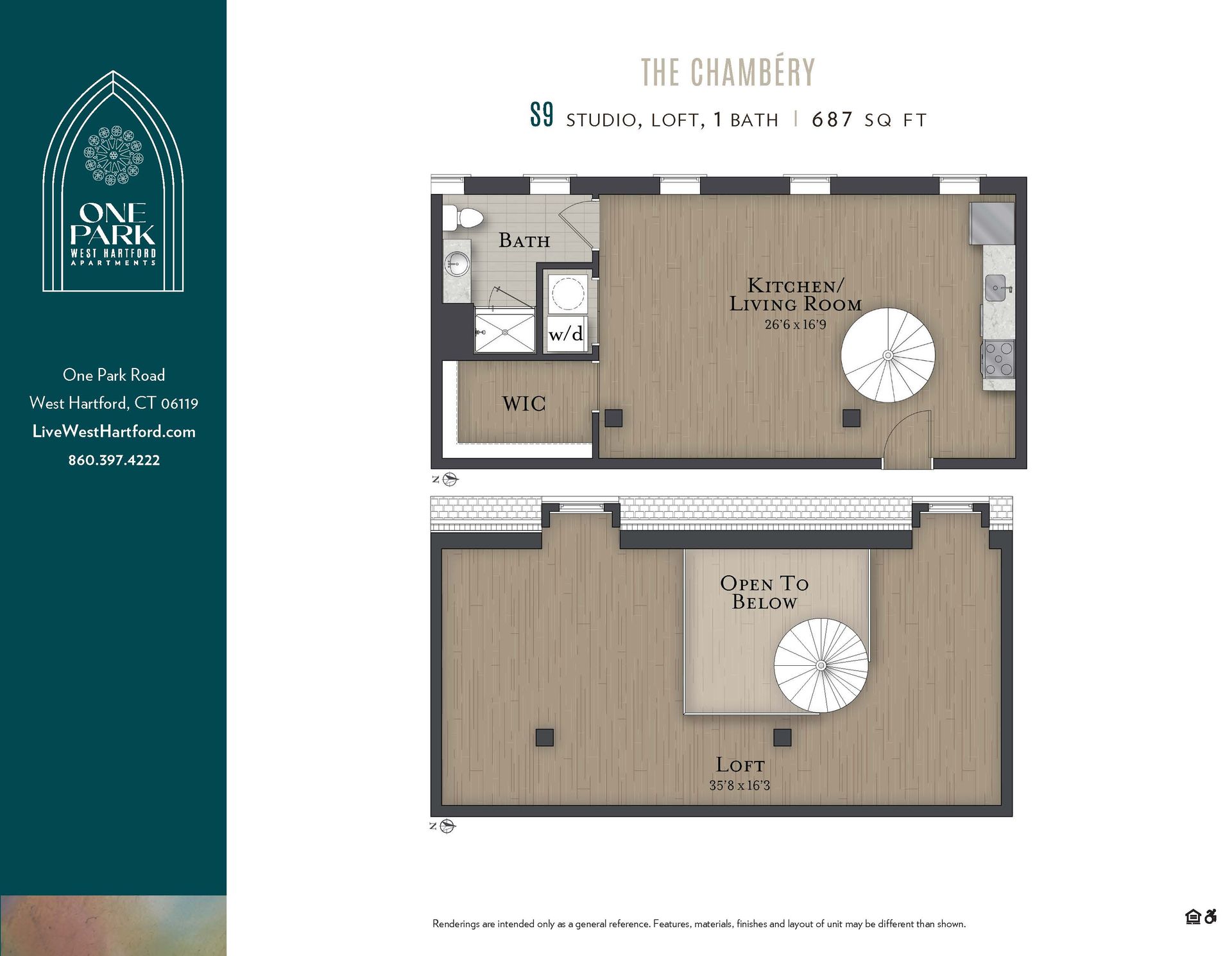 A floor plan of a house called the chambers