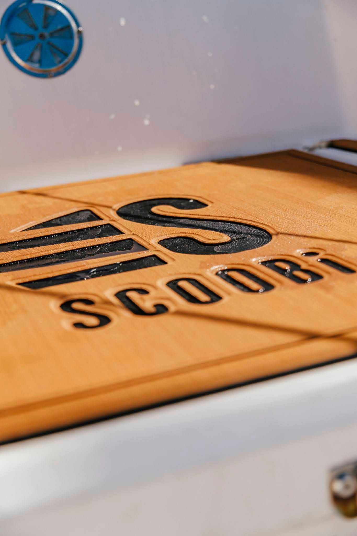 Wooden board with engraved 