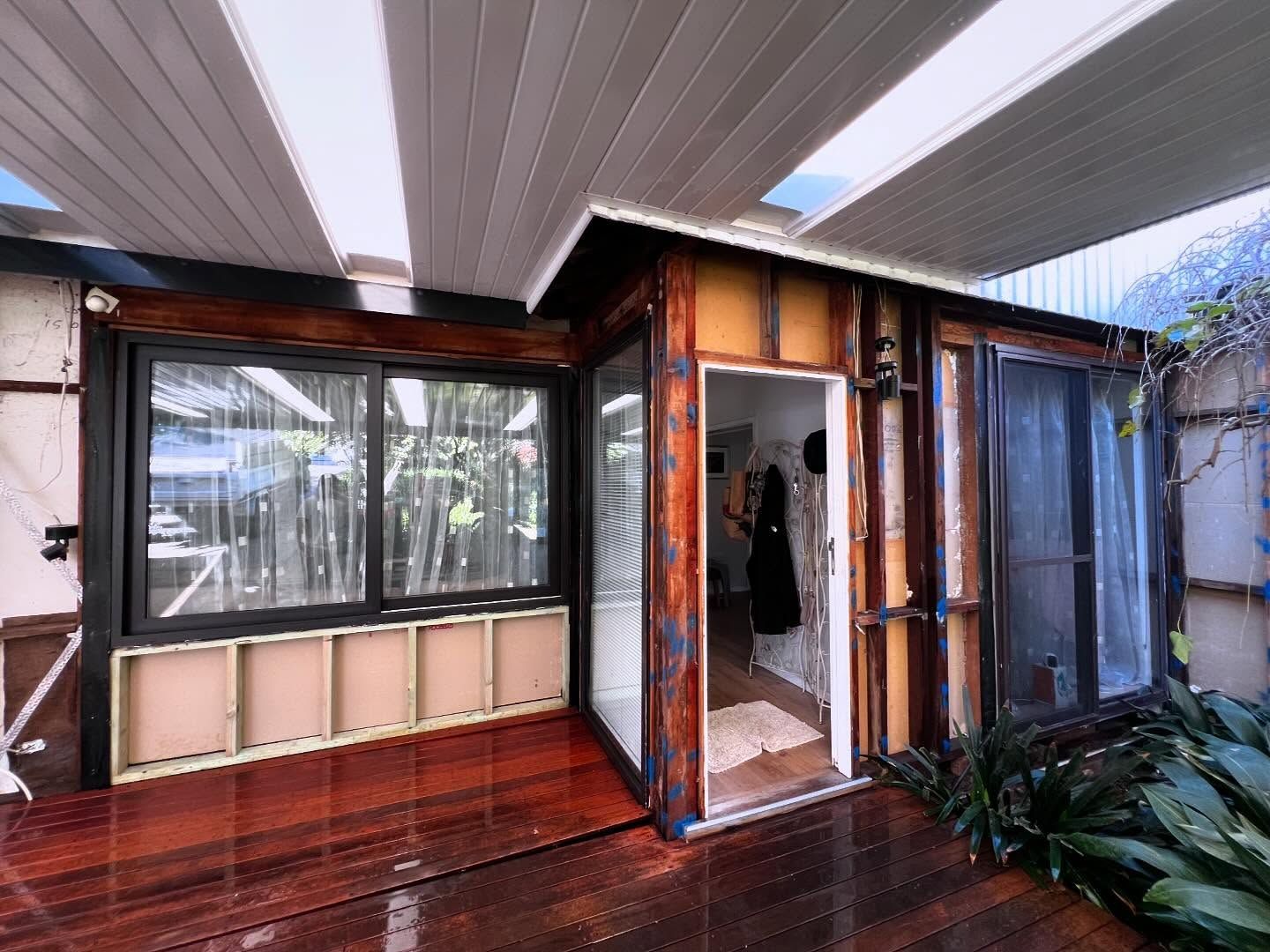 Exterior of a Building With Exposed Wood Framing — Ecowave Solutions Asbestos Removal In Newcastle, NSW