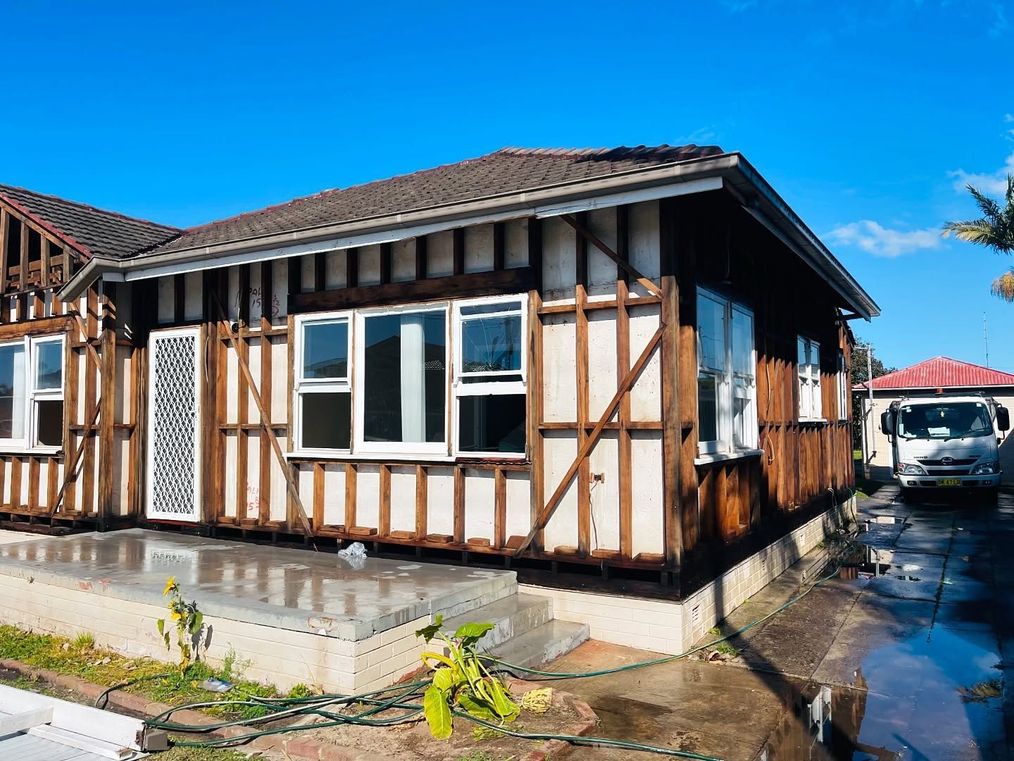House Undergoing Renovation; Exposed Wooden Frame — Ecowave Solutions Asbestos Removal In Gosford, NSW