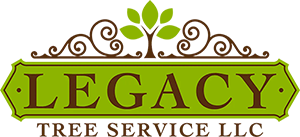 the logo for legacy tree service llc has a tree on it .