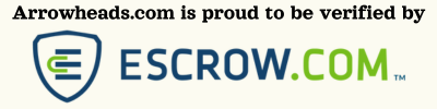 Arrowheads.com verified by Escrow.com logo with blue shield and green text on white background