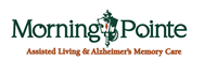 Morning Pointe logo with tagline “Assisted Living & Alzheimer’s Memory Care” in green and orange