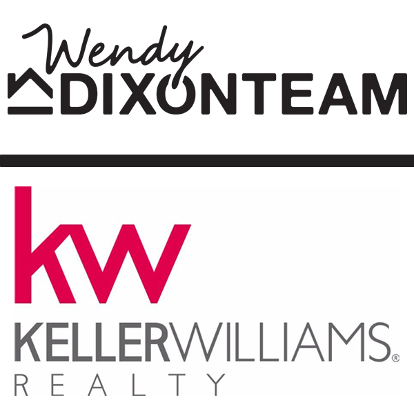 Wendy Dixon Team logo above KW Keller Williams Realty logo in black, pink, and gray