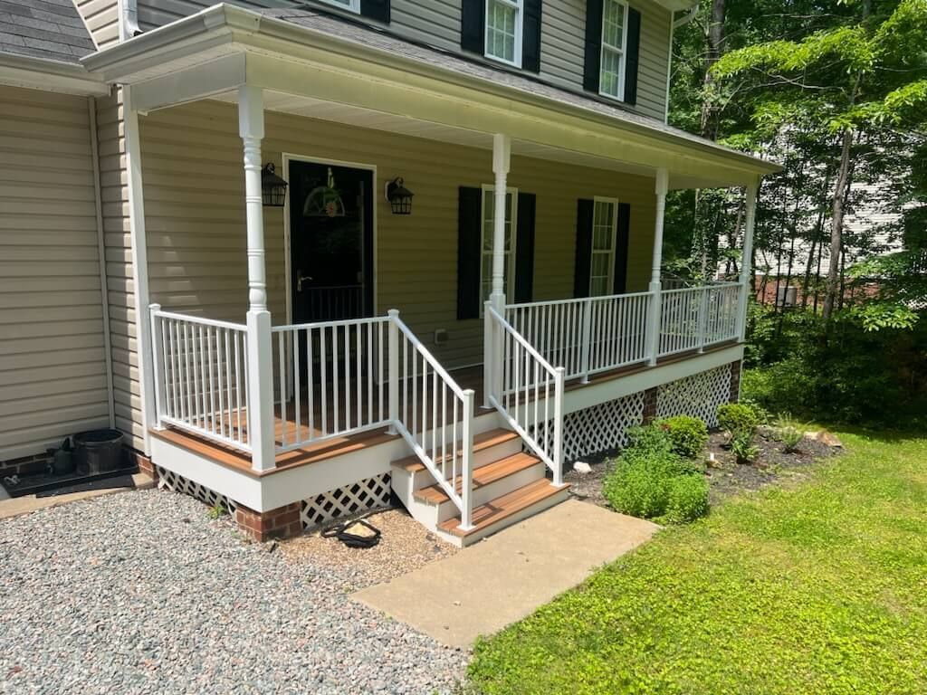porch railings richmond va, front porch railing midlothian va, deck railings chesterfield va