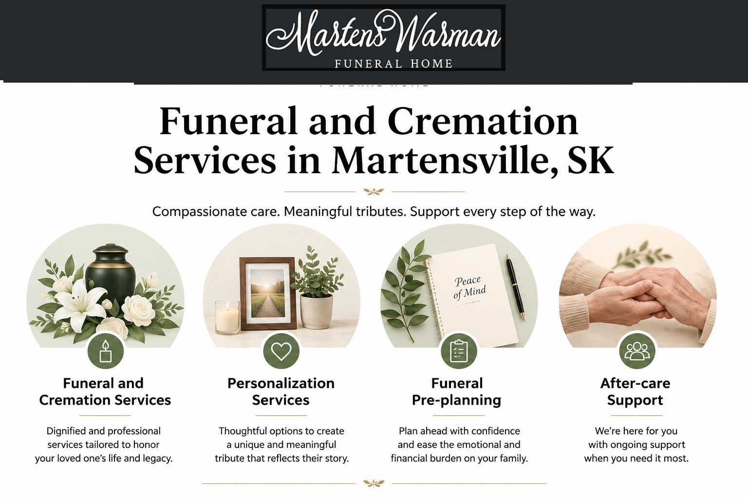 Our Funeral and Cremation Services in Martensville, SK infographic