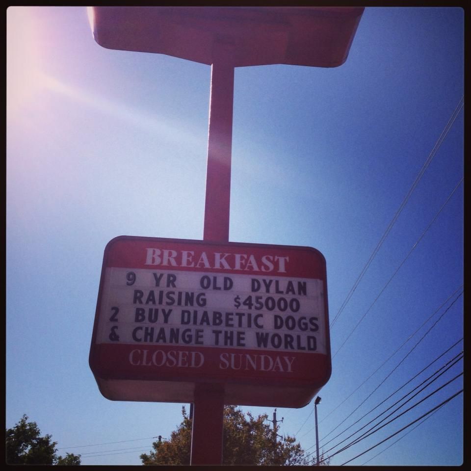 A sign reads: 