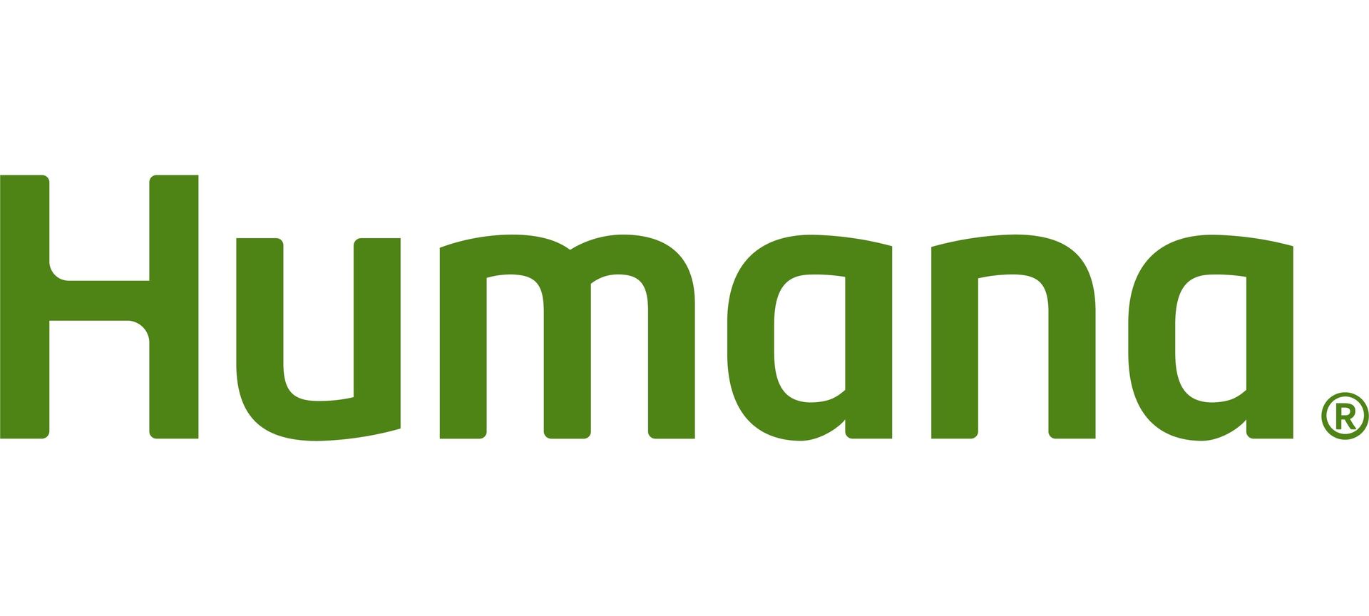 The humana logo is green and white on a white background.